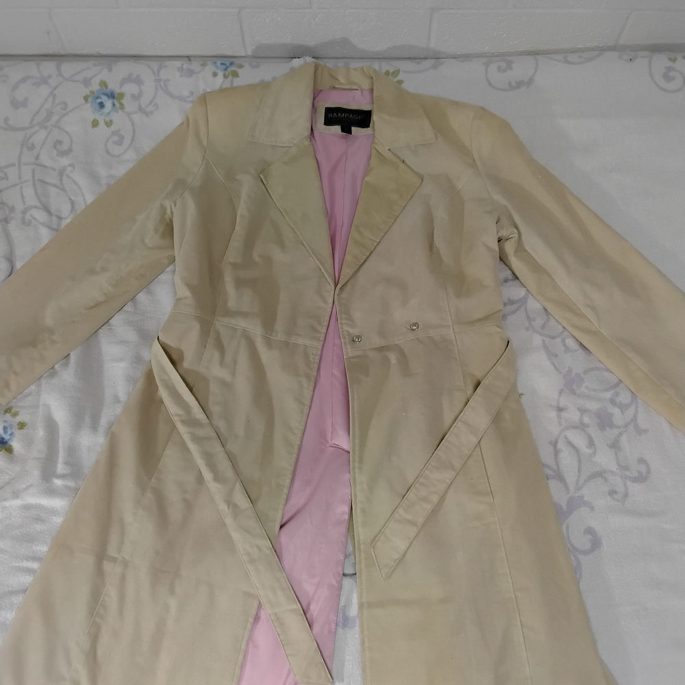 Rampage Classic Beige Trench Coat with Timeless Design